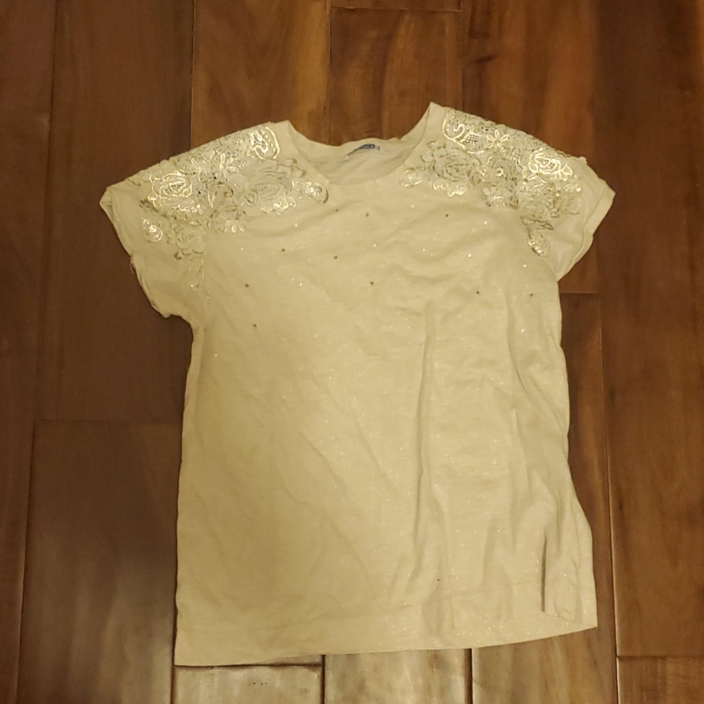 Cream dress girl's shirt